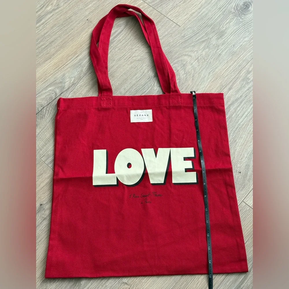 BRAND NEW Sezane Limited Edition Red Love Tote